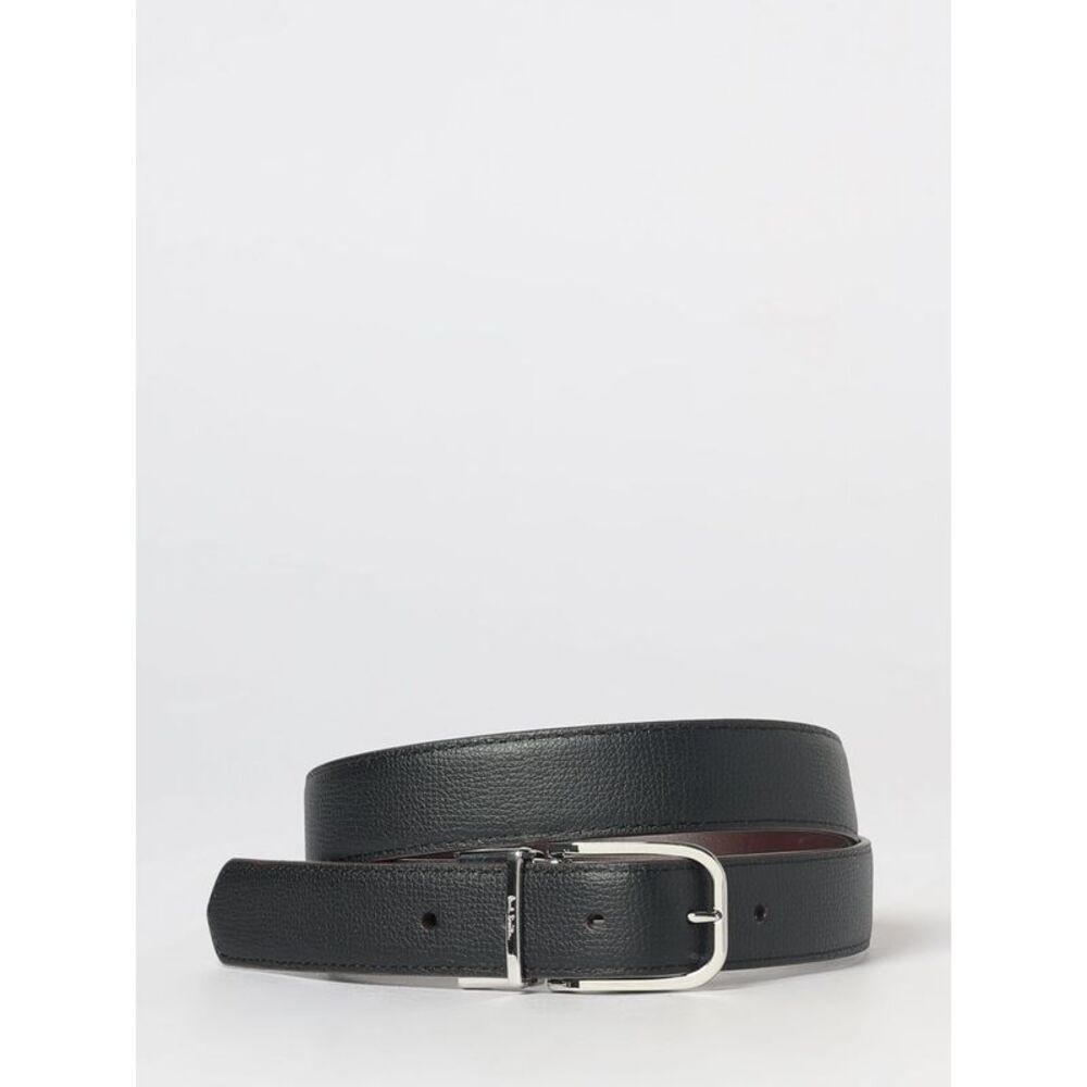 Paul Smith Men Reversible Calf Leather Belt Paul Smith With Engraved Pin Buckle